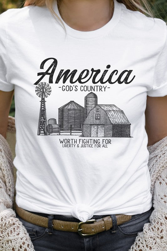America Gods Country Graphic Tee T-Shirt