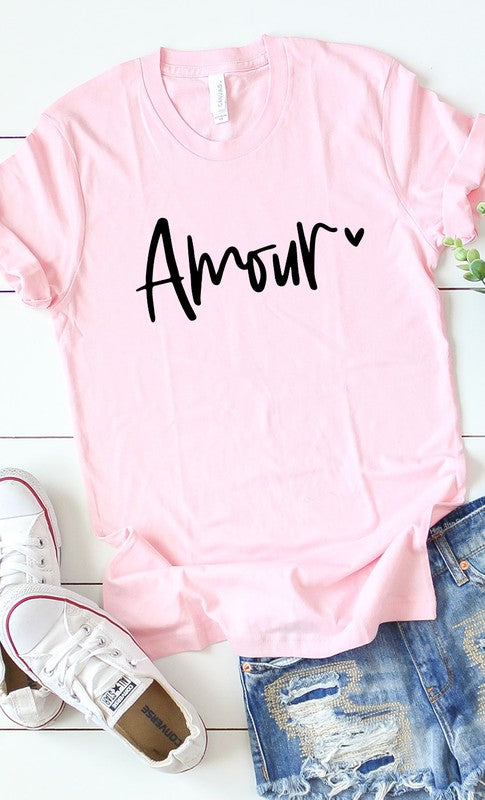 Amour Valentines Graphic Tee T-Shirt