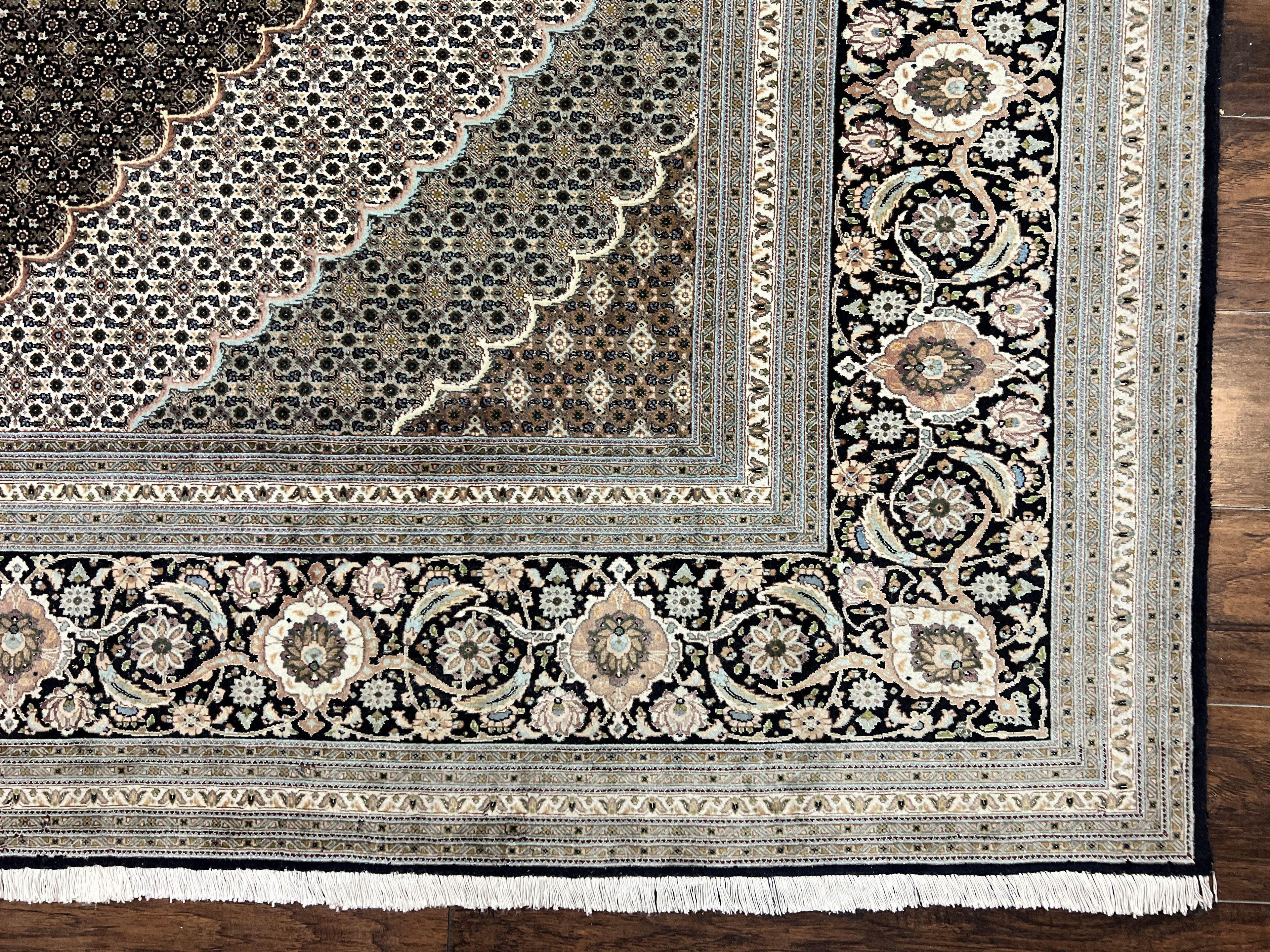 Exquisite Persian Tabriz Rug - 10x13, 400 KPSI, Herati Pattern