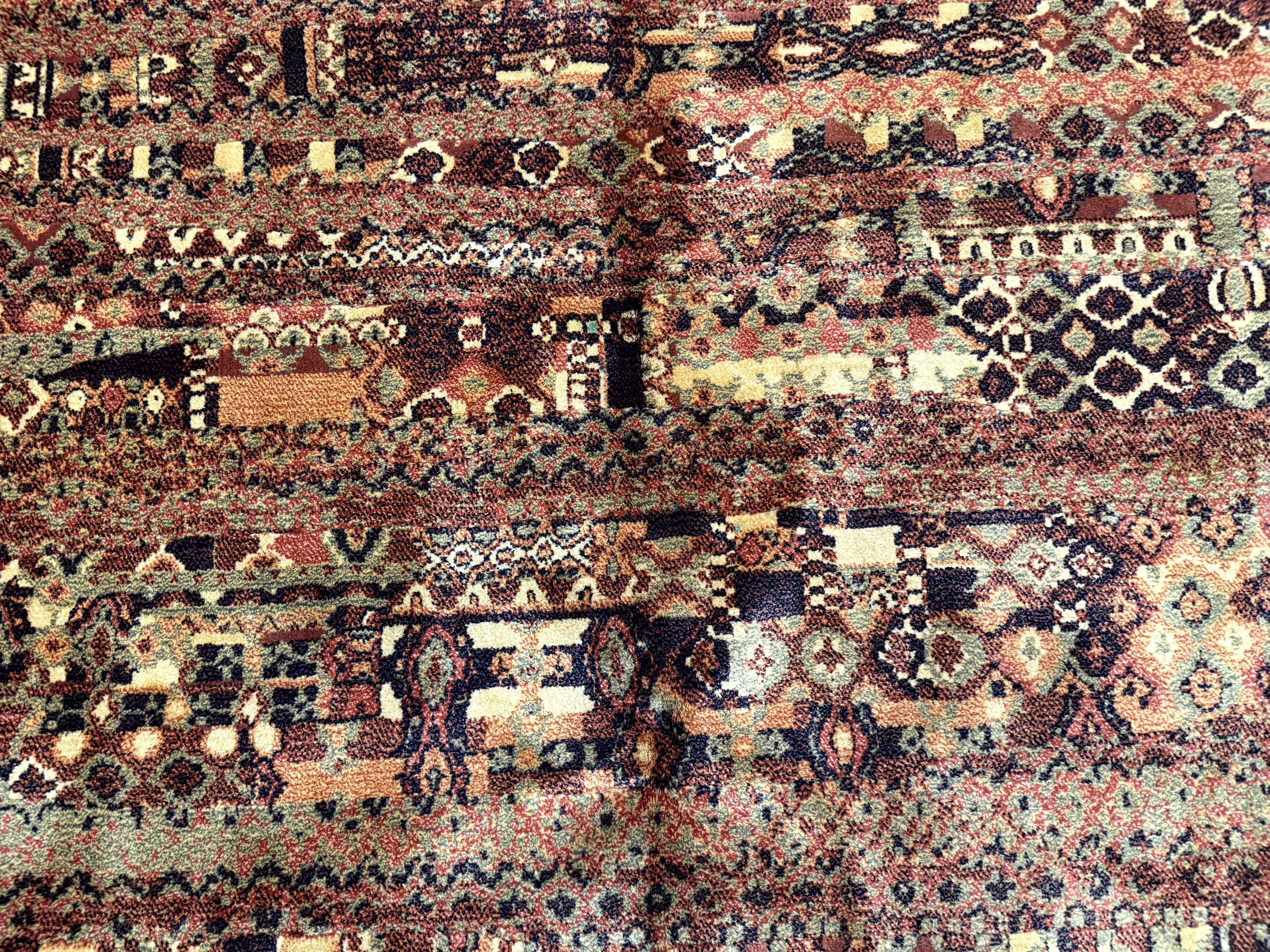 Couristan Rug 8x11 Brown Contemporary Wool Belgium Power Loomed Carpet
