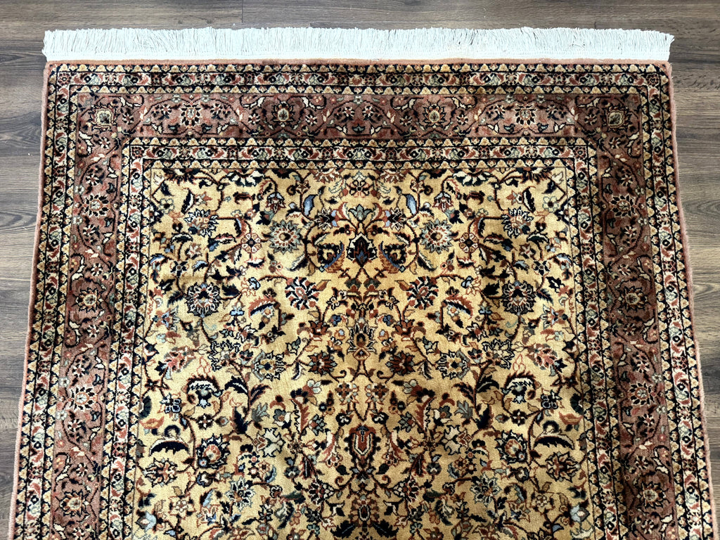 Indo Persian Rug 5x8, Light Tan/Camel, Allover Design