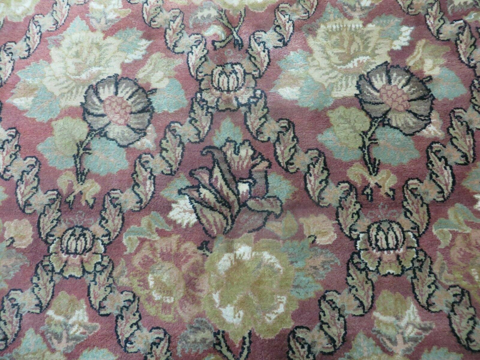 6' X 9' Handmade India Floral Oriental Wool Rug Carpet
