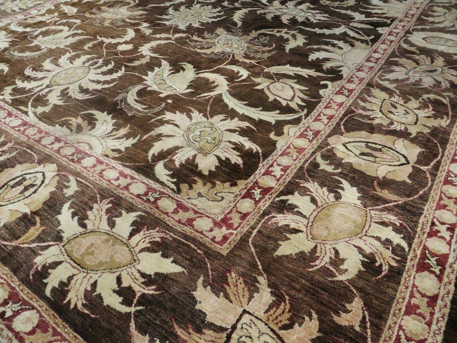 13' X 16' Vintage Handmade Peshawar Oushak Wool Rug Carpet Nice