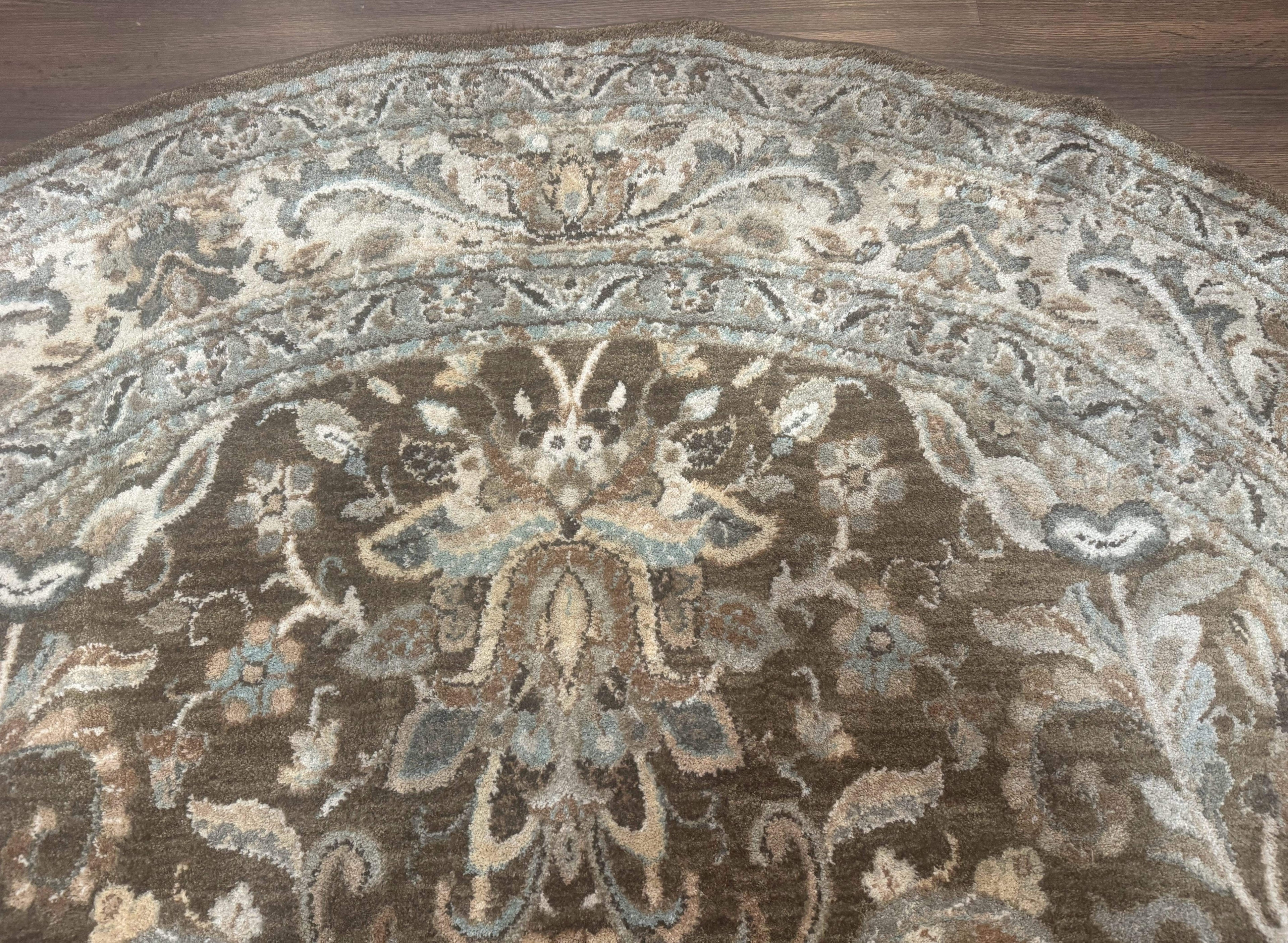 Round Karastan Rug 8x8 ft, Euphoria New Bridge Karastan Rug, Indo Mahal Design