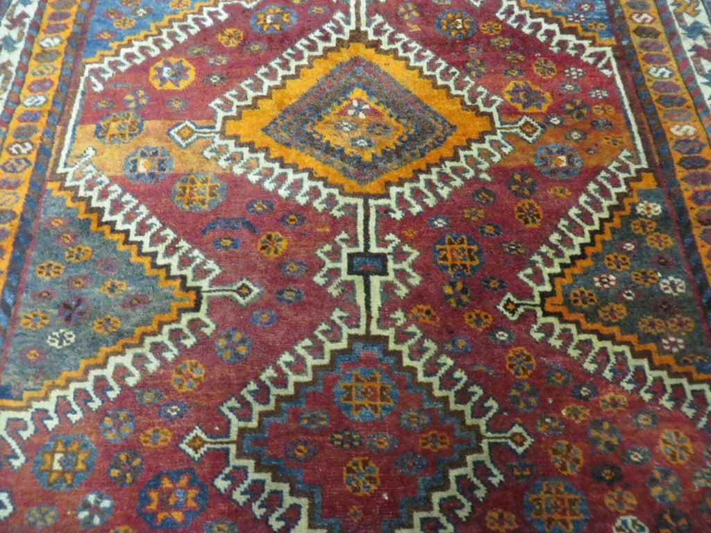 4' X 7' Antique Handmade Tribal Turkish Wool Rug Nice