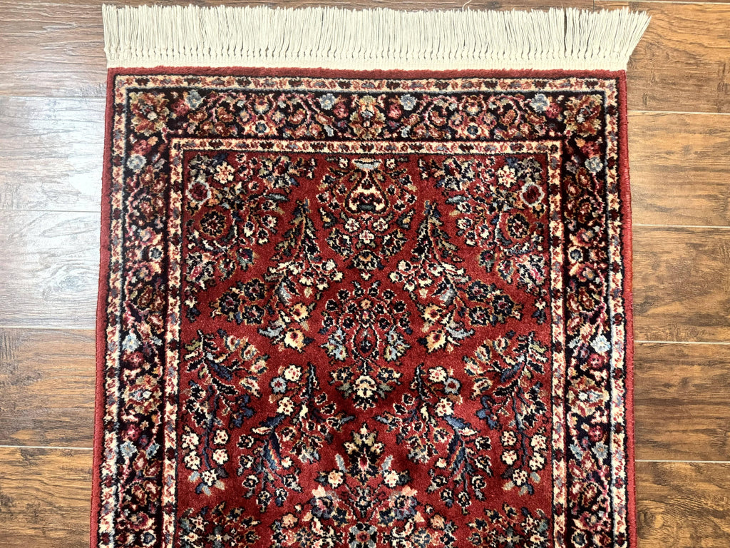 Karastan Rug 3x5 Red Sarouk #785, Karastan Wool Pile Rug, Original 700 Series, Discontinued Vintage Karastan Carpet