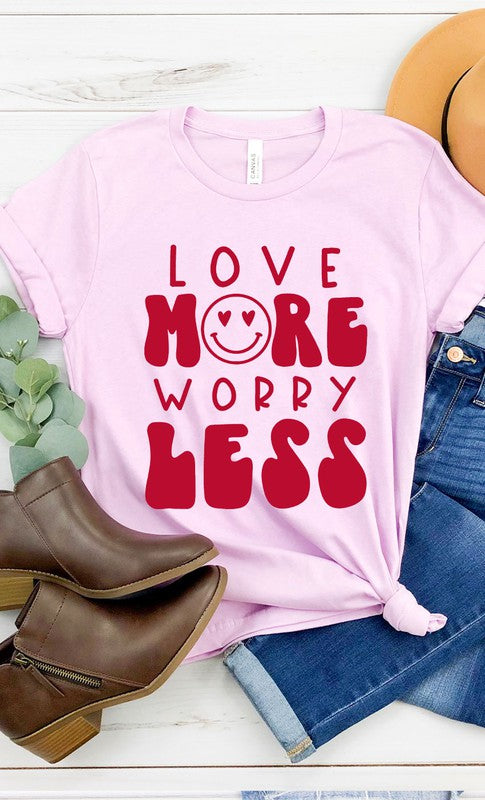 Love More Worry Less Graphic Tee T-Shirt PLUS