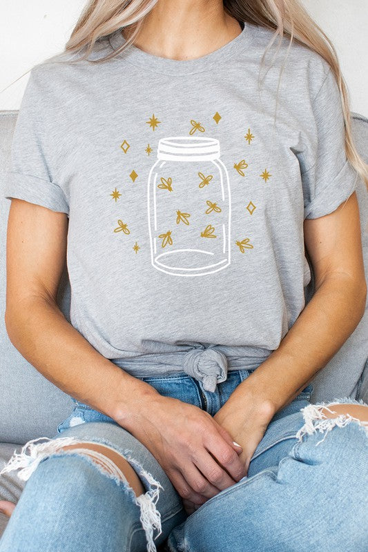 Fireflies in a Jar Glow Summer Nights Graphic Tee T-Shirt