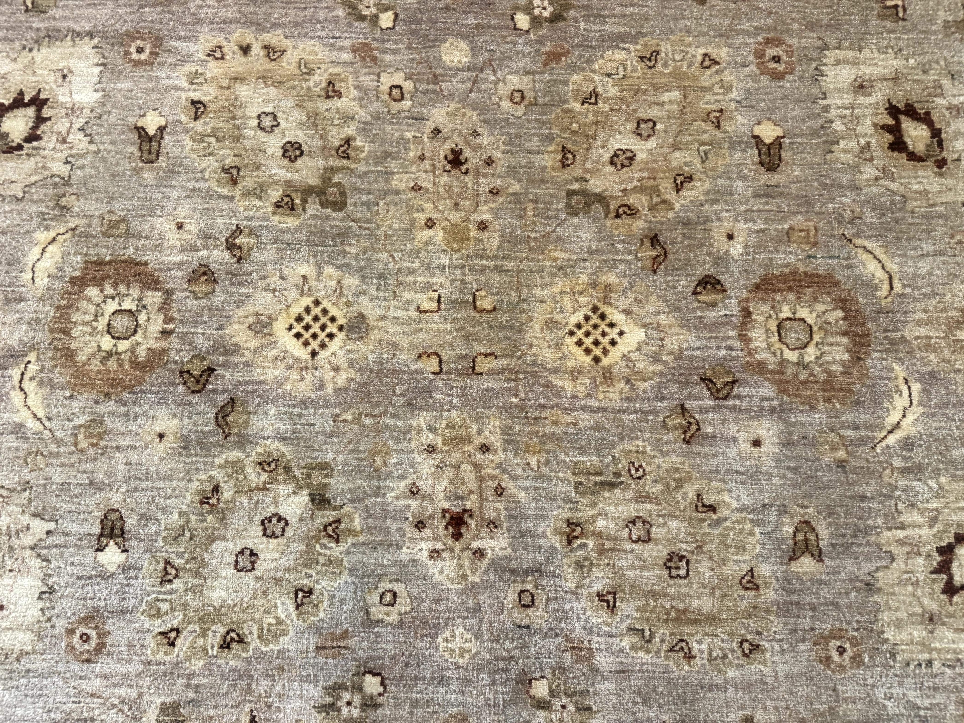 Pakistani Peshawar Rug 8x11, Indo Persian Mahal Carpet, Traditional Wool Oriental Rug