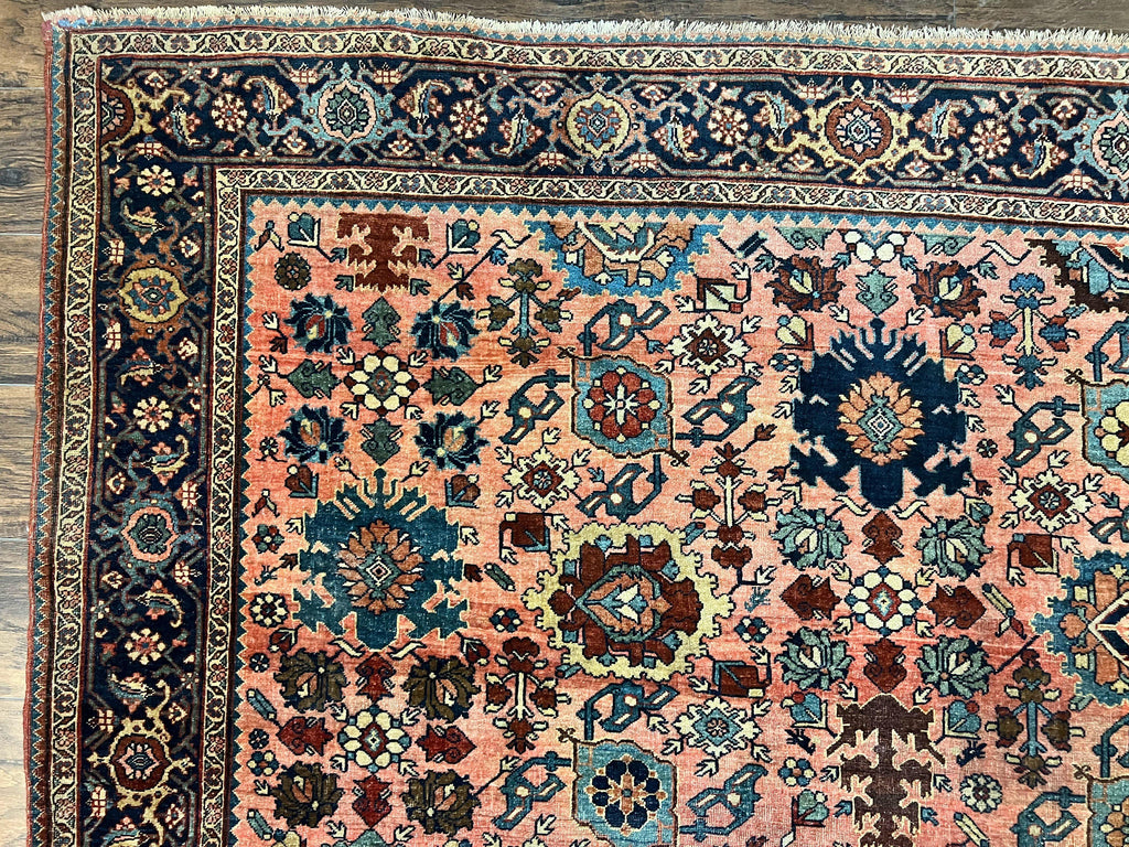 Rare Persian Sarouk Farahan Rug 9x15 – Antique Wool Carpet, Signed By Master Weaver