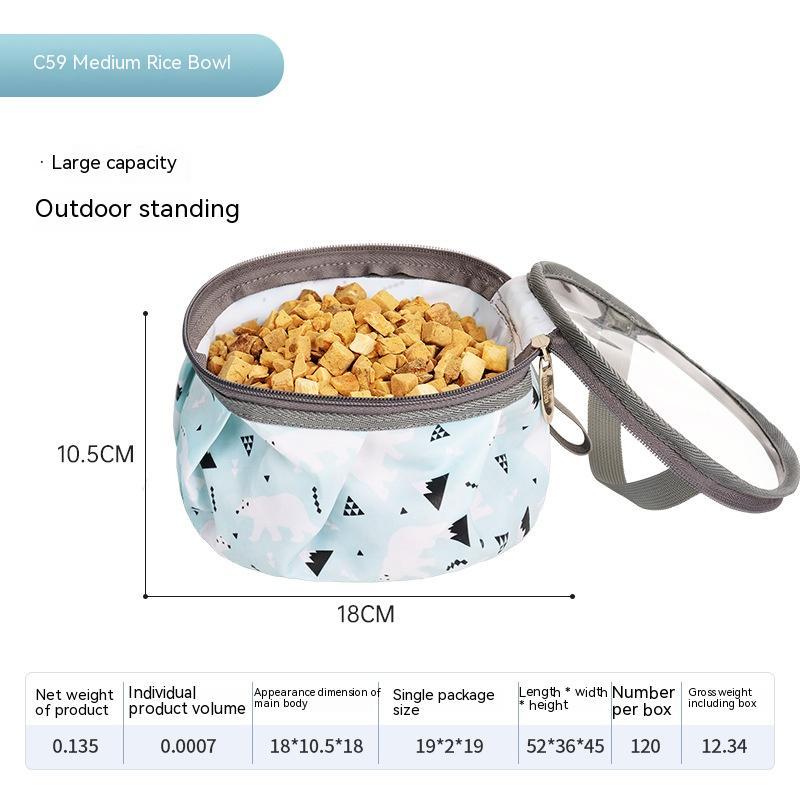 Dog Pet Bowl C59 Portable Supplies