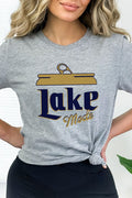 Lake Mode Beer Can Summer Vacation Graphic Tee T-Shirt