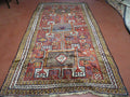 Antique Moroccan Runner Rug 4x9, Wide Runner, Hand Knotted Tribal Oriental Carpet, Hallway Rug, Geometric Medallions, Red, Bohemian Rug Nice