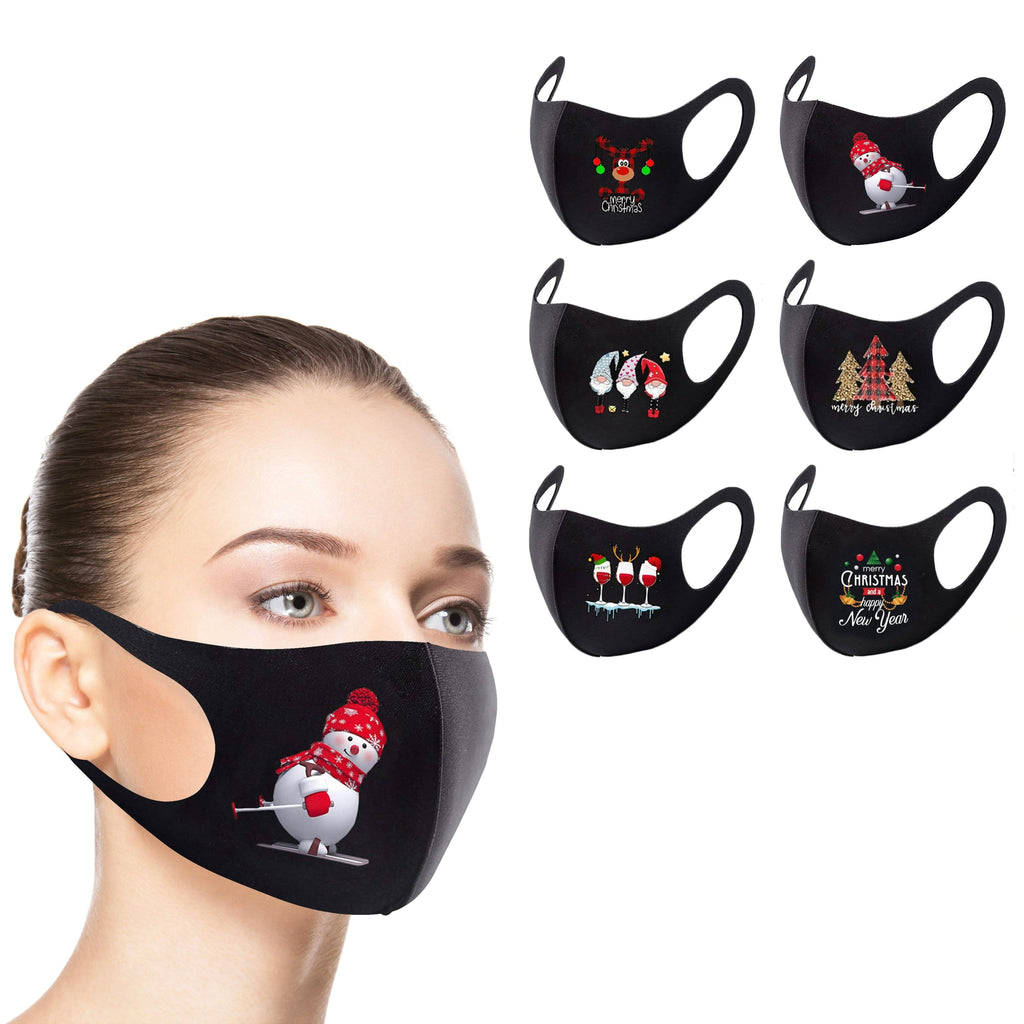 6-Pack: Reusable Holiday-Themed Face Masks