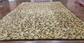 Vintage Tibetan Nepalese Area Rug 9x12, Wool Hand-Knotted, Beige Nepali Soft Pile Carpet, 9 x 12 Living Room Modern Dining Room Rug