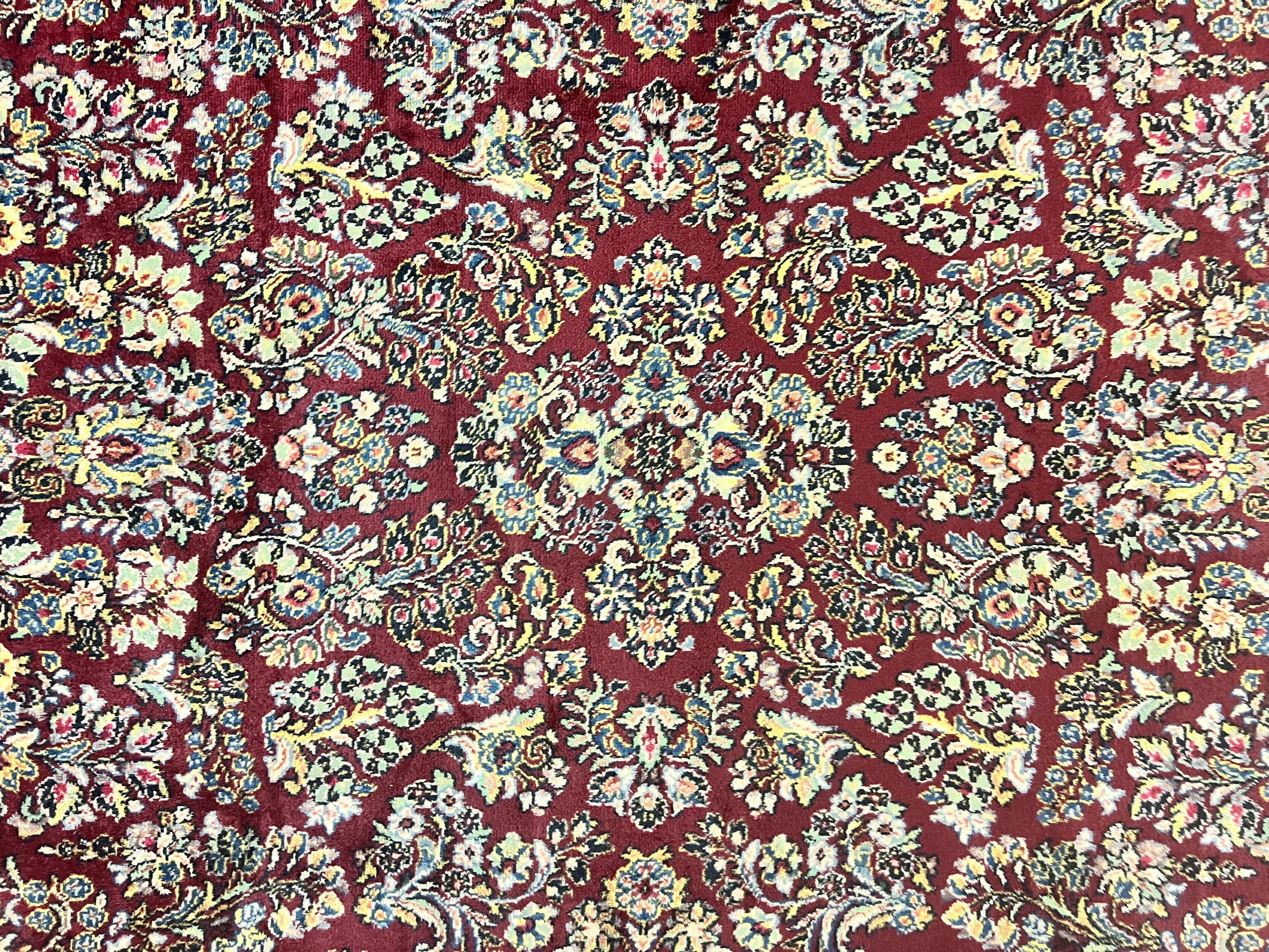 Karastan Rug 9x12 Red Sarouk #785, Wool Karastan Carpet, Discontinued Vintage, Original 700 Series, Karastan Area Rug
