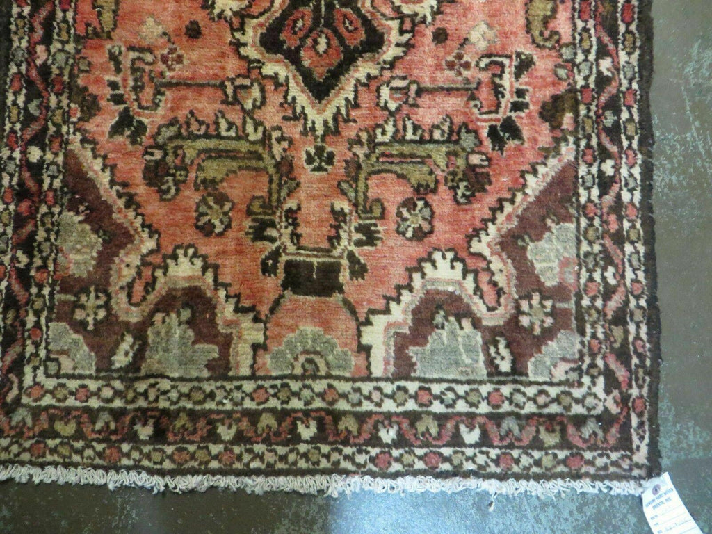 Persian Runner Rug 3.8 x 10, Red, Vintage