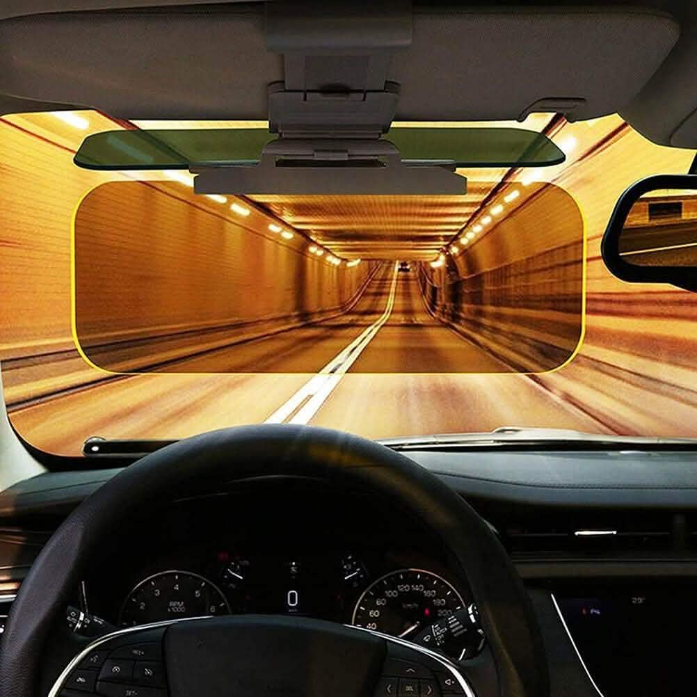 Dual-Use Car Sun Visor – Polarized Day & Night Anti-Glare, UV Resistant