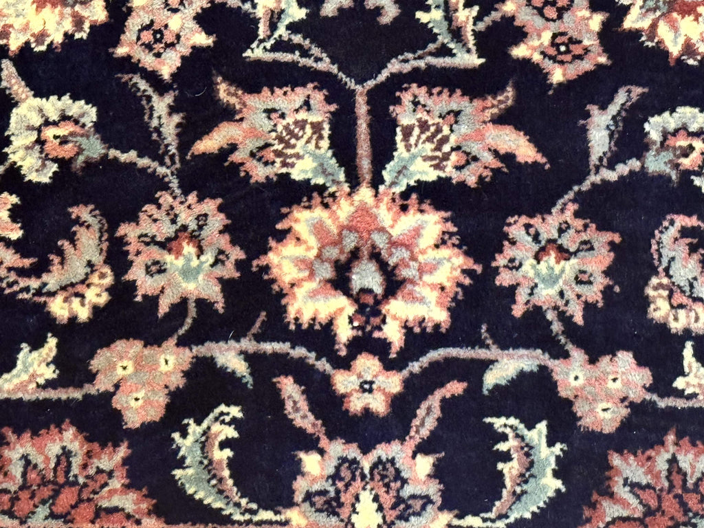 Sino Persian Rug 4x6, Navy Blue and Cream, Floral Allover Oriental Carpet