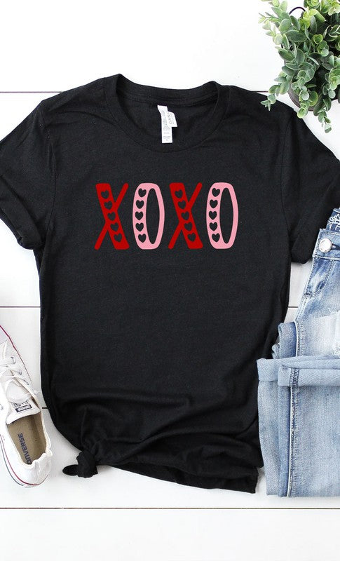 XOXO Hearts Cutout Graphic Tee T-Shirt PLUS
