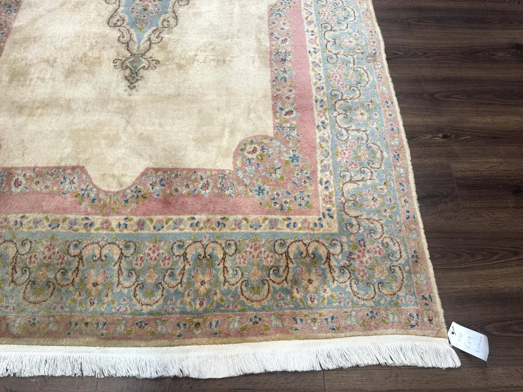 Persian Kerman Rug 6x9, Pastel Colors, Semi Open Field