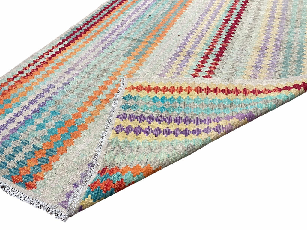 Colorful Kilim Rug 6x8 Multicolor Turkish Kilim Rug 6 x 8 Flat Weave Kilim Playful Anatolian Kilim Wool Kilim New Rug