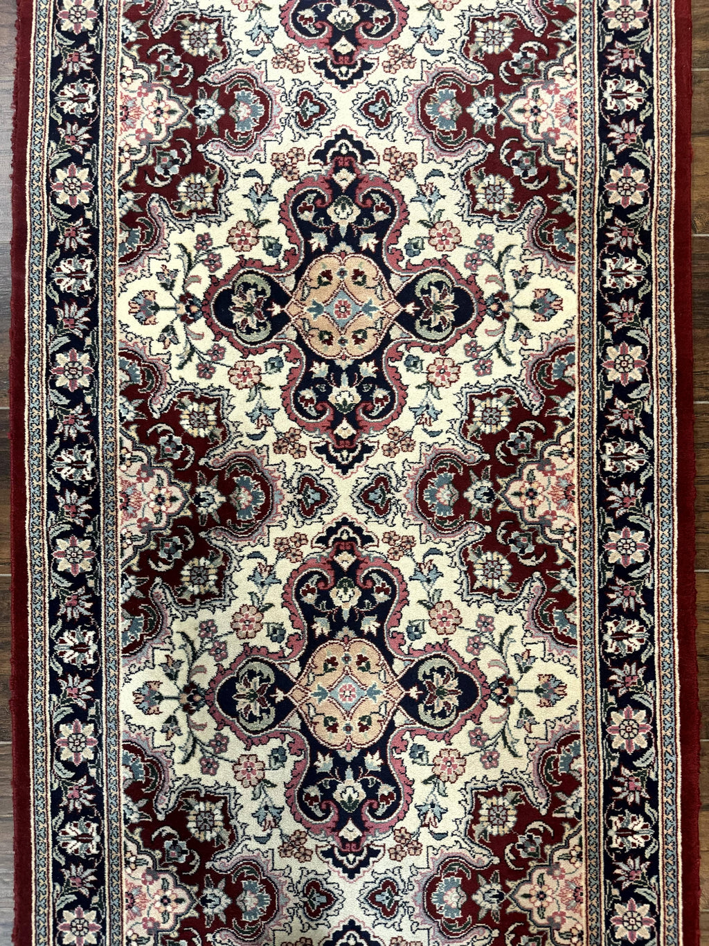 Sino Persian Runner Rug 2.7 x 8, Floral, Handmade, 250 KPSI