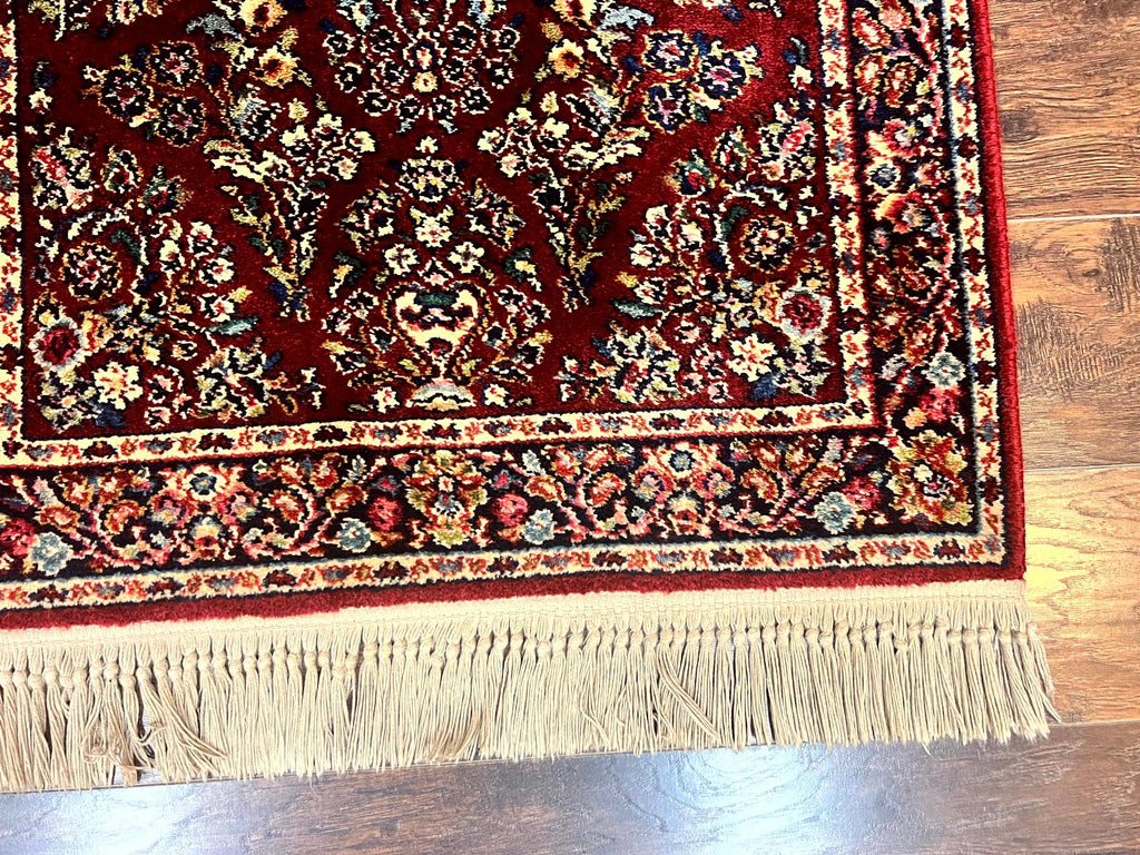 Karastan Rug 3x5 Red Sarouk #785, Small Karastan Wool Pile Rug, Original 700 Series, Discontinued Vintage Karastan Carpet