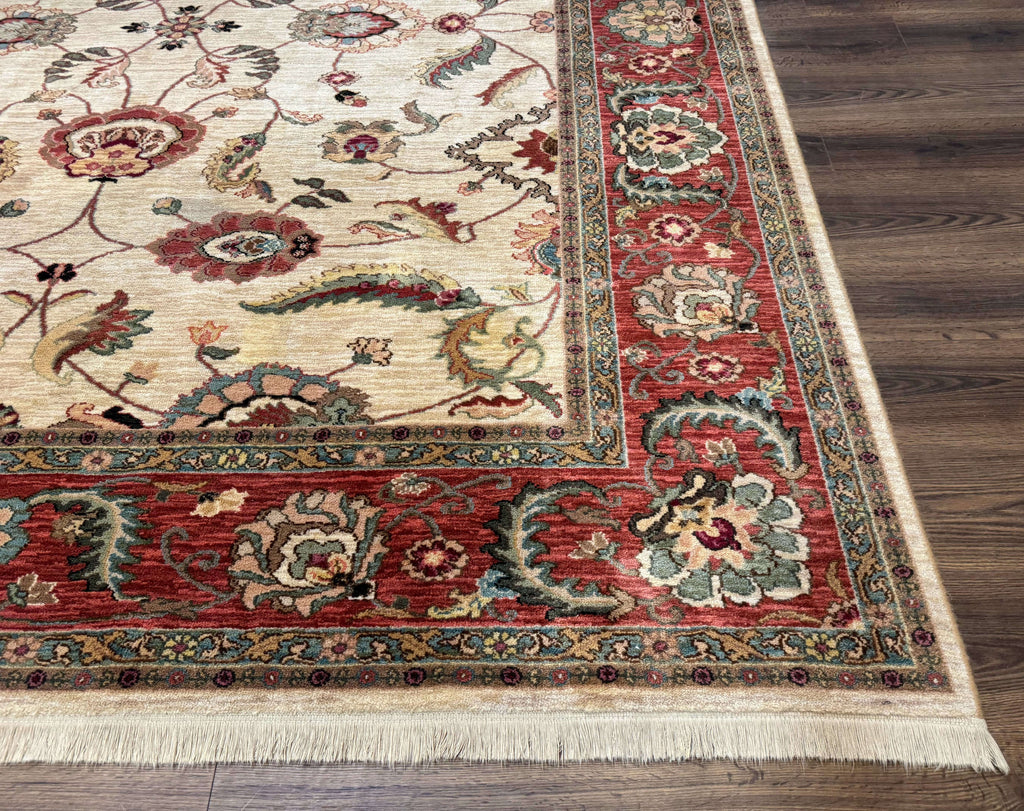 Karastan Rug 8.8 x 10, Ashara Agra Ivory #549, Wool, Vintage