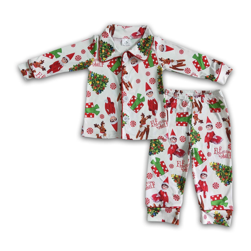 Cute naughty and nice boy Christmas pjs