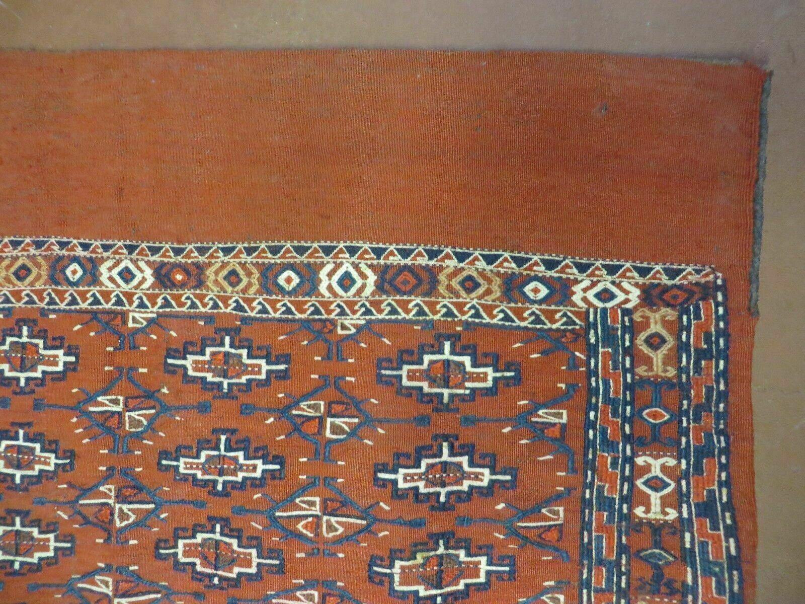 2'8" X 4' Antique Handmade Tribal Wool Rug Pillow Case Yamud Flat Weave Diamond