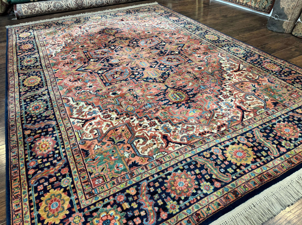 8.8 x 12 Karastan Heriz Rug #726, Vintage Wool Discontinued Carpet, Original 700 Series