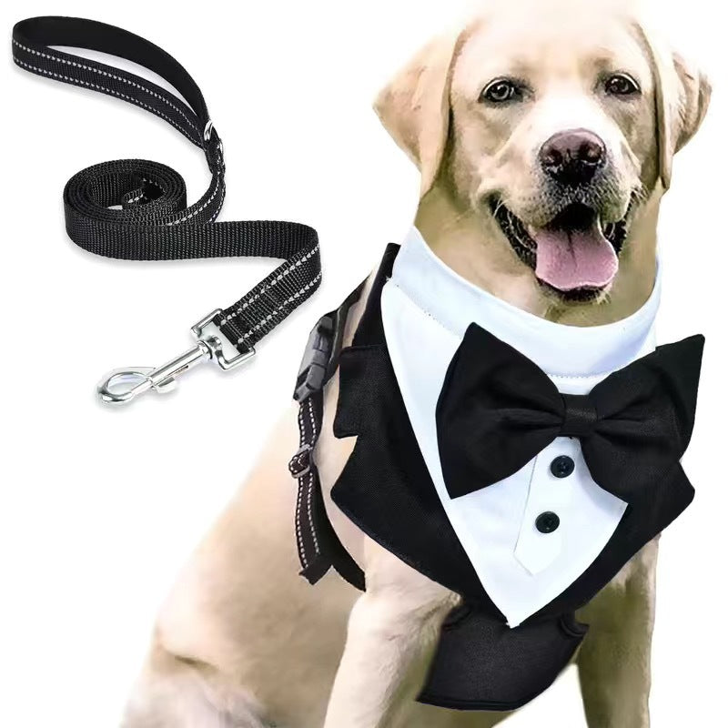 Pet Hand Holding Rope Anti Breaking Loose Suit Integrated Chest Strap