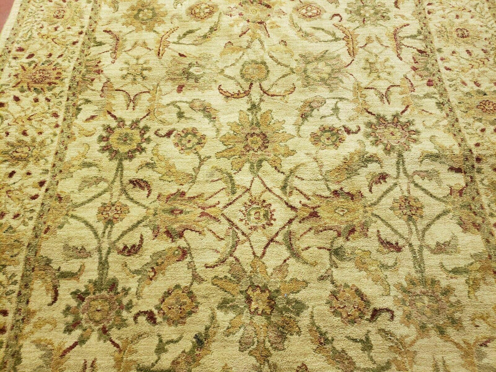 Belgium Power Loomed Rug 5x7, Vintage Oriental Wool Carpet, Beige