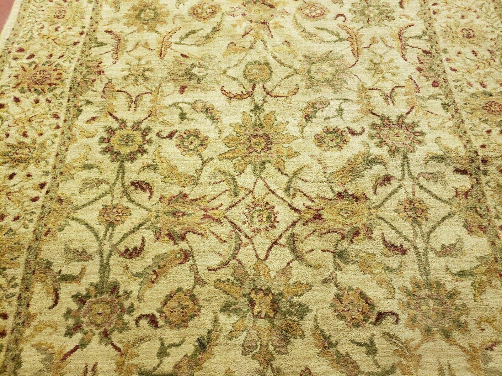 Belgium Power Loomed Rug 5x7, Vintage Oriental Wool Carpet, Beige