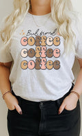 But First Coffee Hearts Detail PLUS Graphic Tee T-Shirt