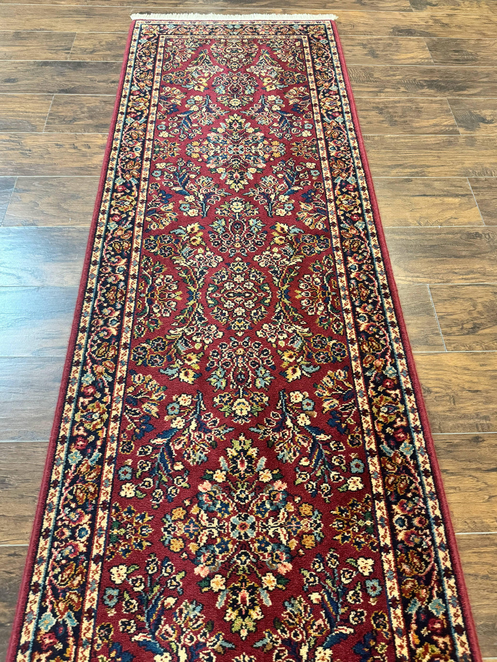 Karastan Runner Rug 2.6 x 8.6, Red Sarouk #785, Original 700 Series, Wool Karastan Runner Rug, Rare