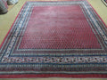 7' X 9' Vintage India Oriental Paisley Handmade Wool Rug Red Vegetable Dyes