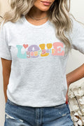 Love Yourself Pastel Heart Graphic Tee