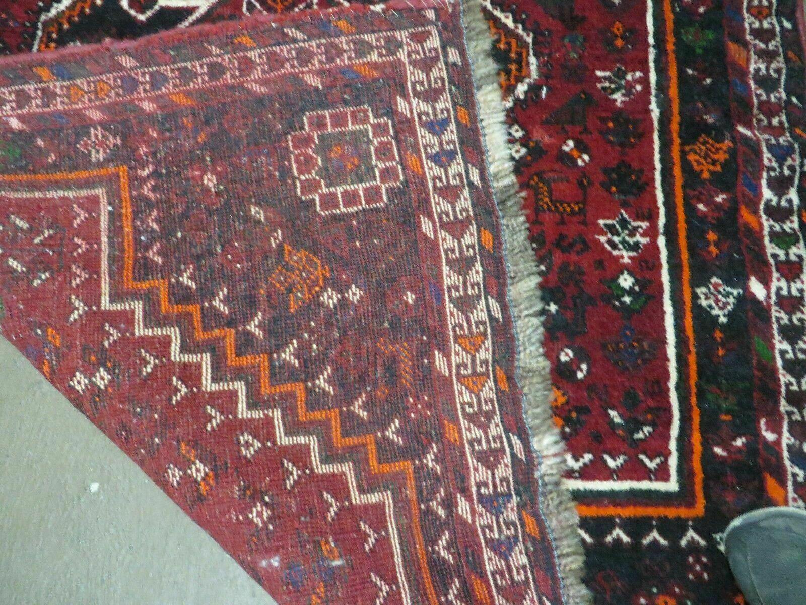 4' X 6' Antique Handmade Turkish Wool Veg Dyes Rug Organic Red Nice M10