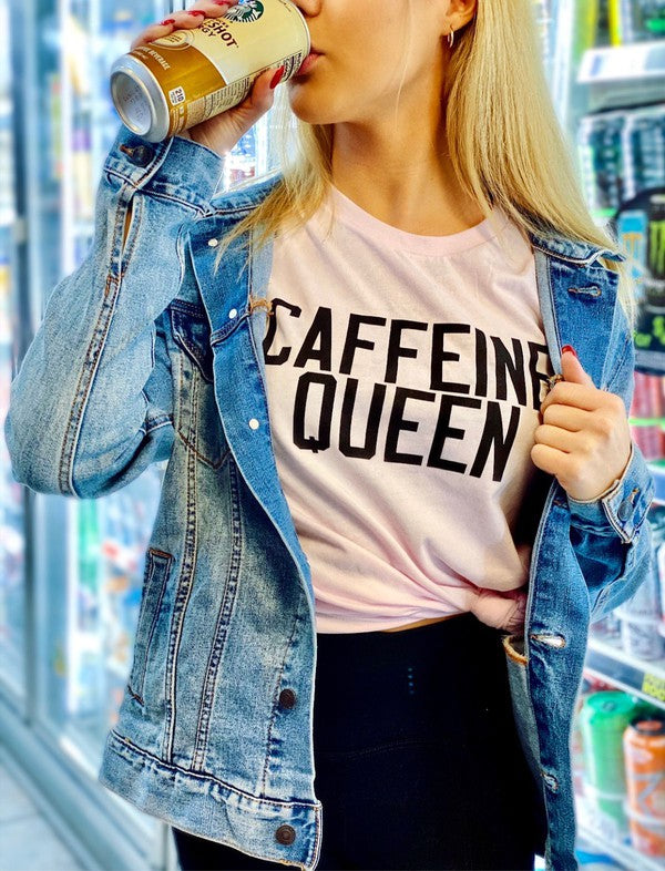 Caffeine Queen Crewneck Tee T-Shirt