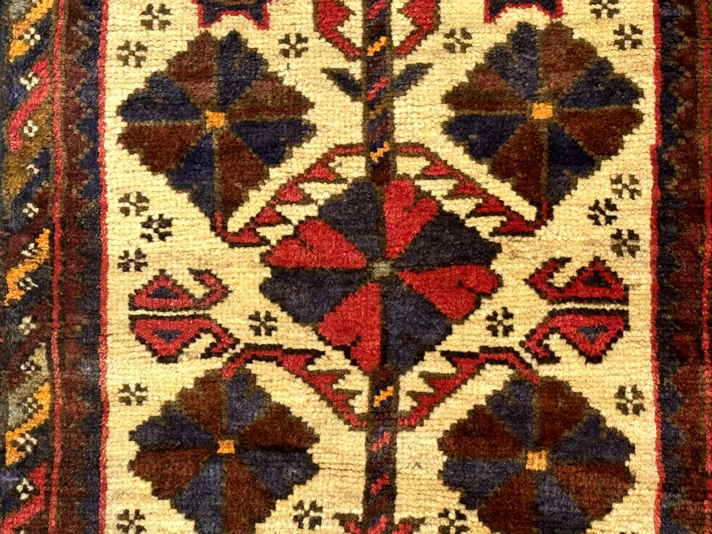 Small Persian Baluchi Tribal Rug, Tan, Handmade