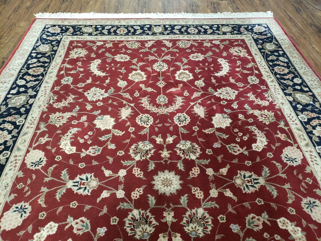 6' X 9' Vintage Fine Oriental Floral Handmade Wool Rug Vegetable Dyes Red Nice
