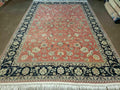 6' X 9' Vintage Fine Oriental Floral Handmade Wool Rug Vegetable Dyes Red Nice