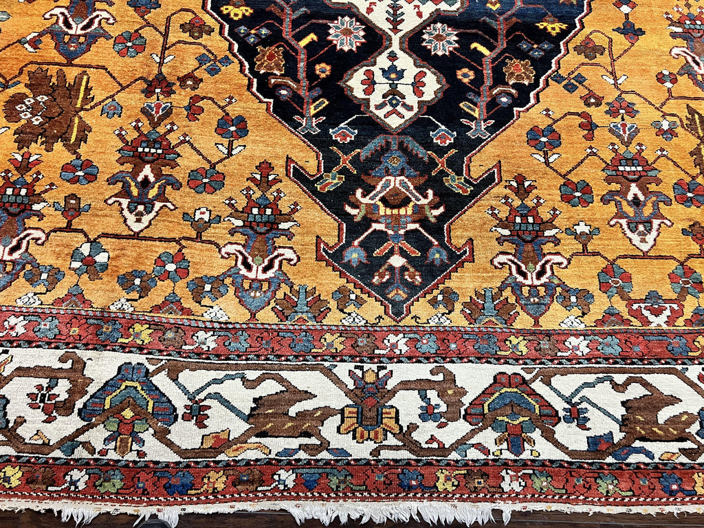Antique Persian Bakhtiari Rug 14x19 – Rare Palace Size Carpet
