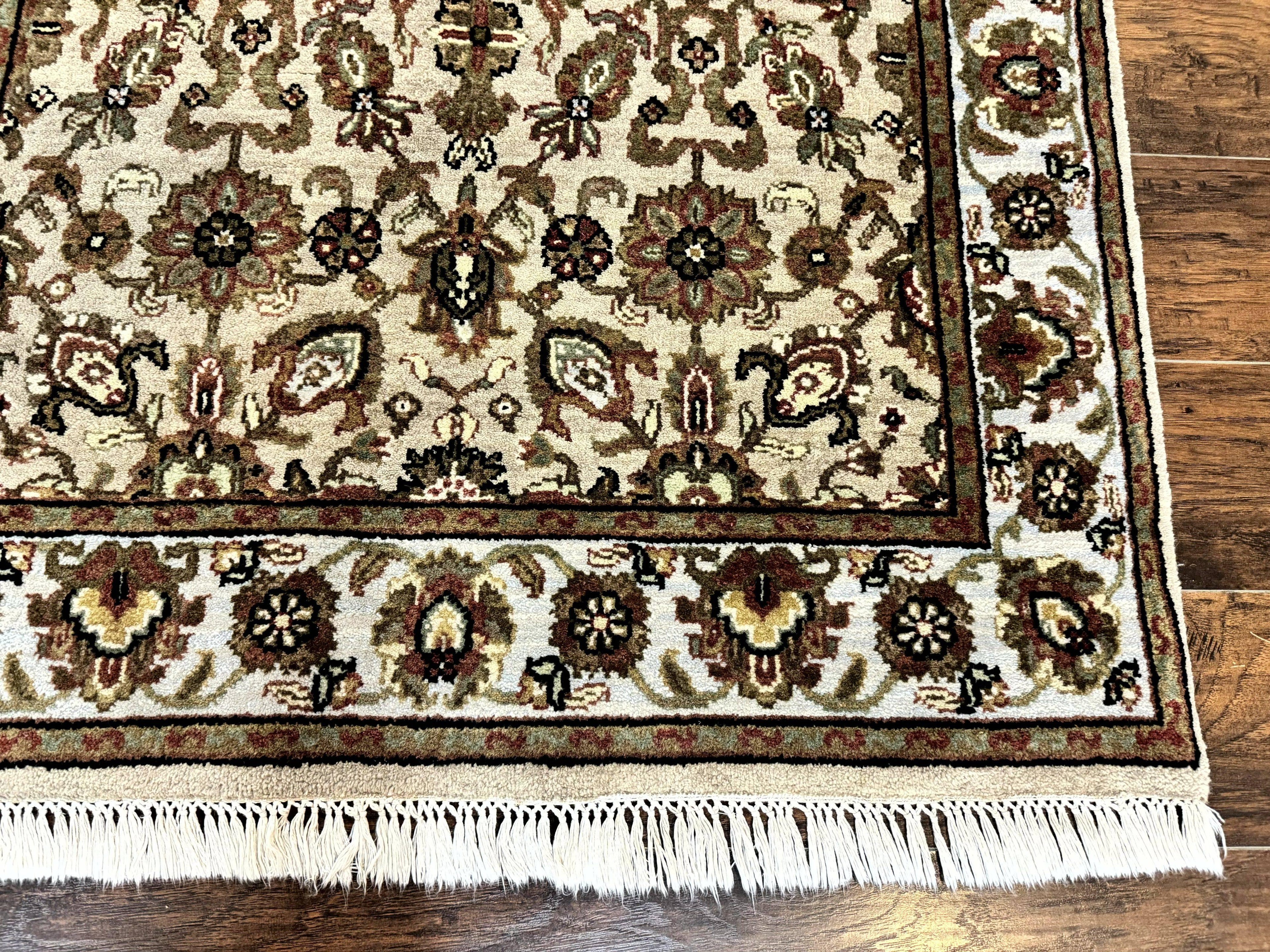 Pak Persian Rug 4x6, Floral Allover Vintage Oriental Carpet, Handmade Wool Rug
