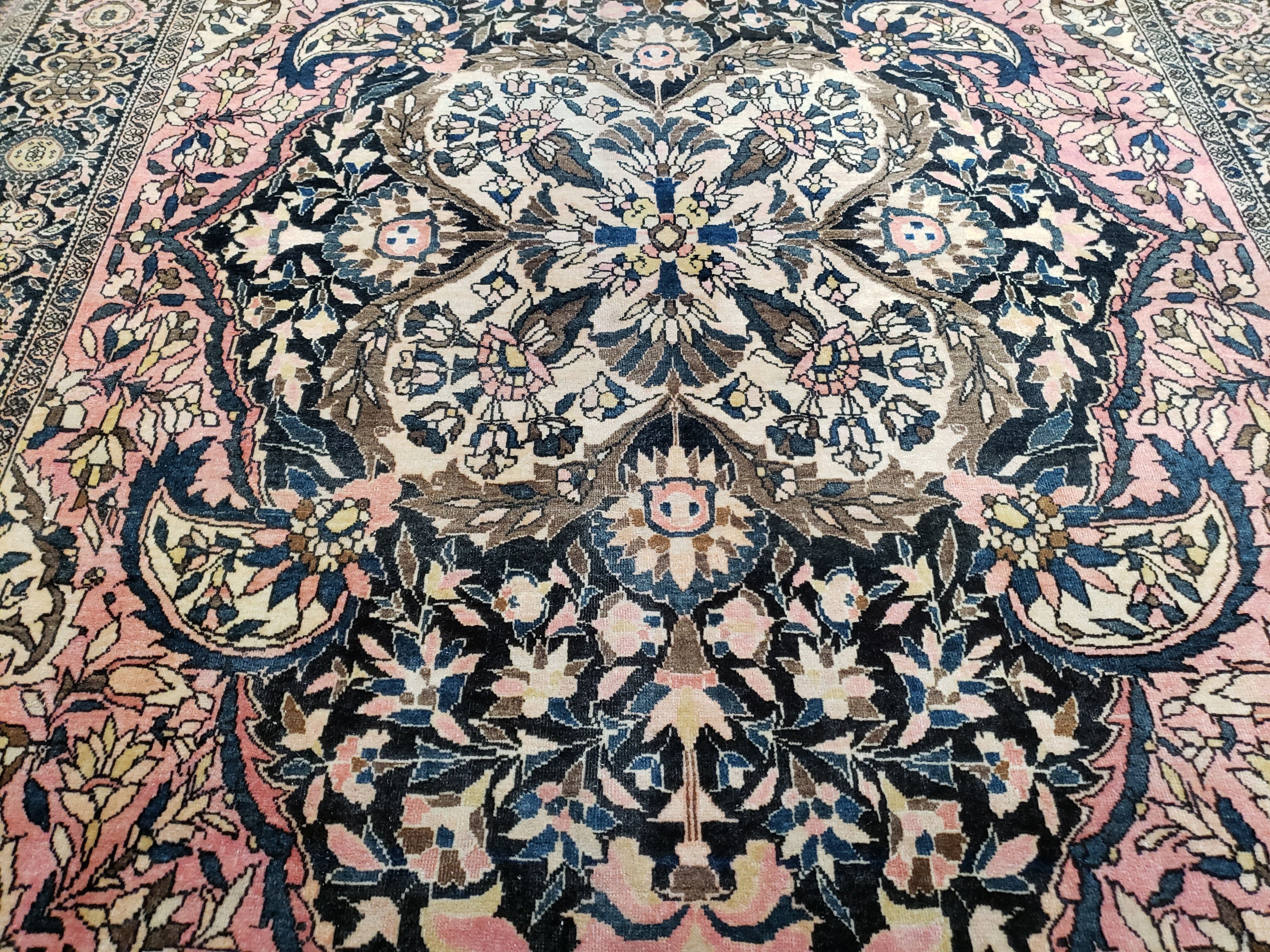 Antique Persian Farahan Rug, 4'1" x 6' 5"