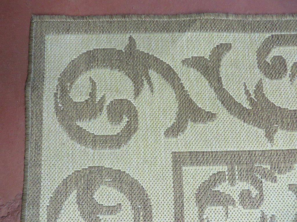 5' X 7' Machine Made Natural Fiber Jute Kilim Two Sided Rug Carpet Flat Weave Contemporary Design