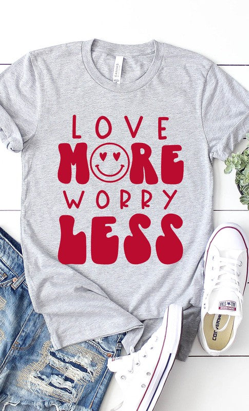 Love More Worry Less Graphic Tee T-Shirt PLUS