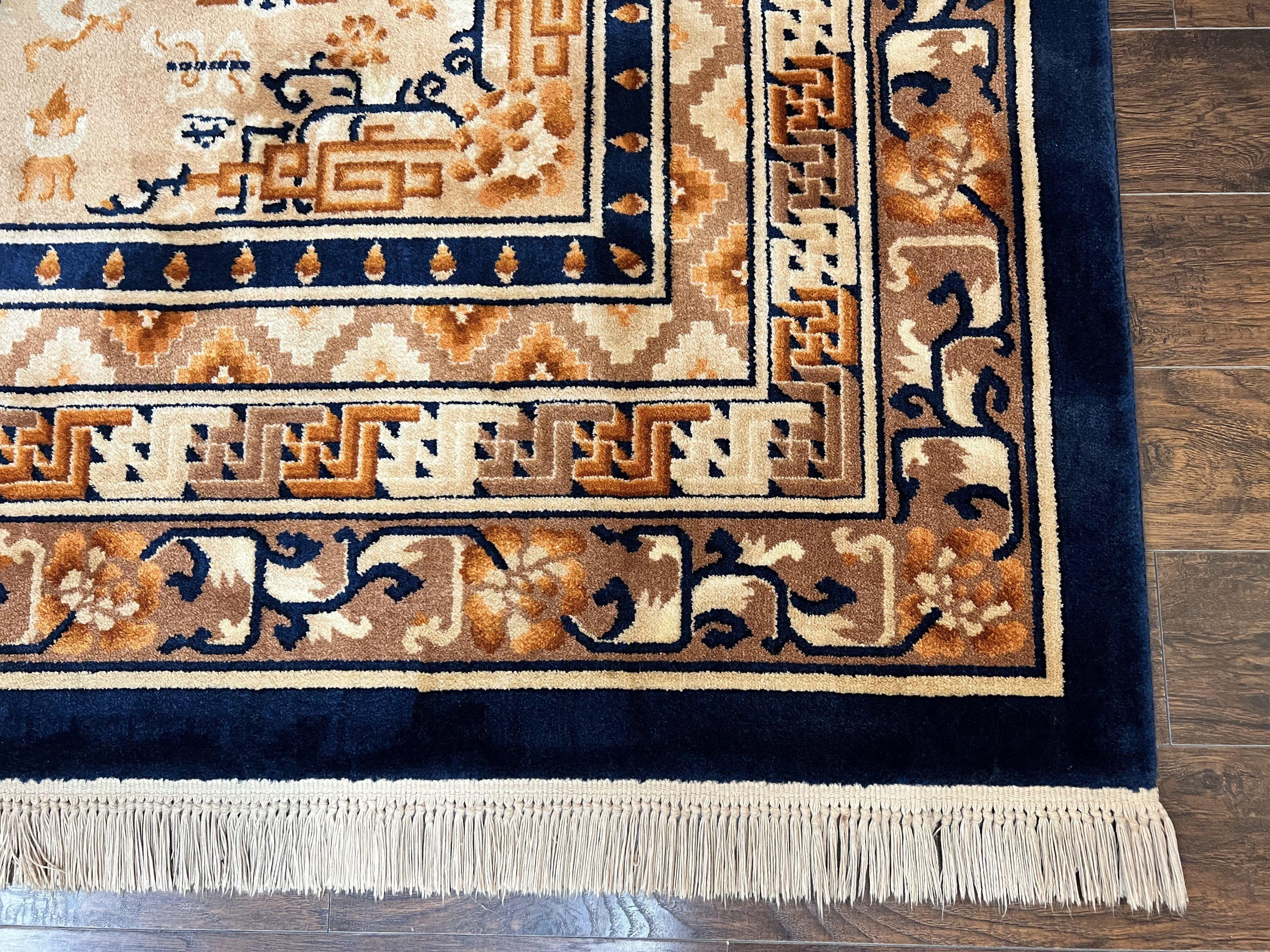 Karastan Rug 8.8 x 12, Cathay Medallion #727, Wool Karastan Carpet, Original Collection 700 Series, Discontinued, Vintage Karastan Area Rug